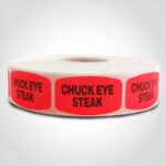 chuck eye steak butcher meat label sticker