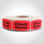 chuck roast butcher meat label sticker
