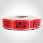 chuck steak butcher meat label sticker