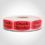 chuck tender butcher meat label sticker