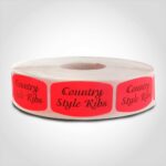 country style ribs label sticker