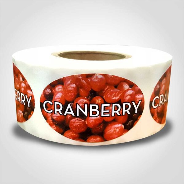 Cranberry Label 1 roll of 500 stickers