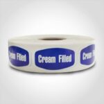 cream filled label sticker