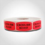 cross rib roast label butcher meat sticker