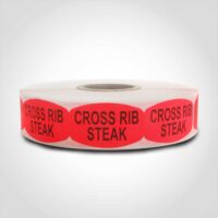 cross rib steak butcher meat label sticker