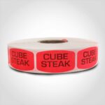 cube steak butcher meat label sticker