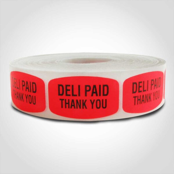 Deli Paid Thank You Label - 1 roll of 1000 (520026)