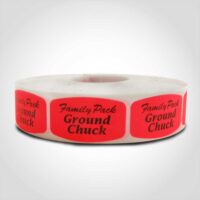Family Pak Ground Chuck Label - 1 roll of 1000 (540245)