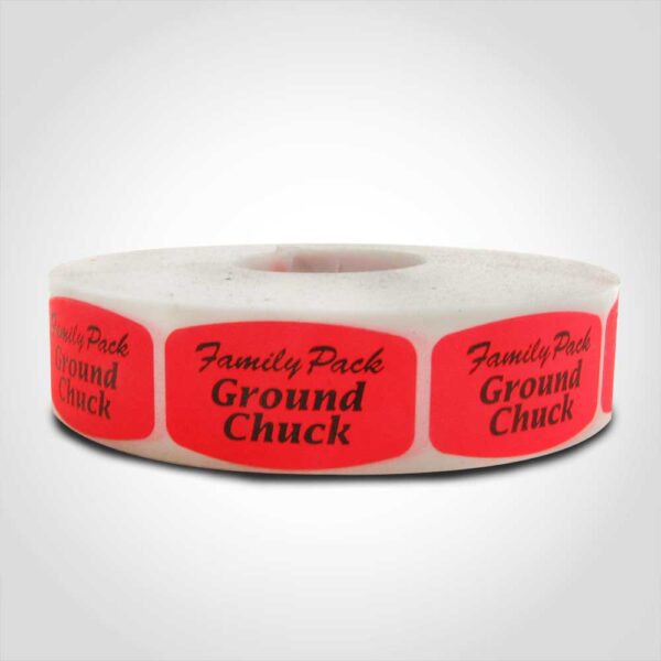 Family Pak Ground Chuck Label - 1 roll of 1000 (540245)