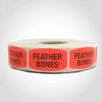 Feather Bones Label - 1 roll of 1000 (540247)