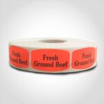 fresh ground beef butcher meat label sticker