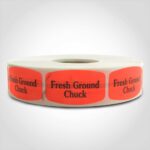 fresh ground chuck butcher meat label sticker
