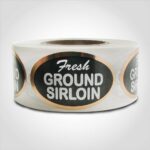 fresh ground sirloin label butcher meat sticker
