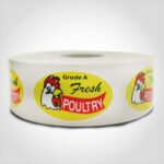 fresh poultry label butcher meat sticker