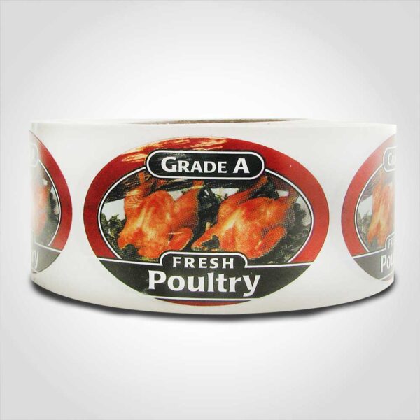 Grade A Fresh Poultry Label - 1 roll of 500 (500172)