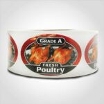 grade a fresh poultry label butcher meat sticker