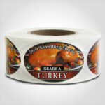 grade a turkey label butcher meat sticker