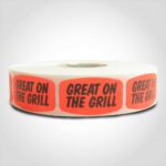 great on the grill label butcher meat sticker