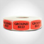 ground beef butcher meat label sticker