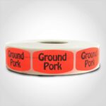 ground pork butcher meat label sticker