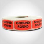 ground round butcher meat label sticker