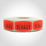ground turkey label butcher meat sticker