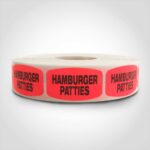hamburger patties label butcher meat sticker