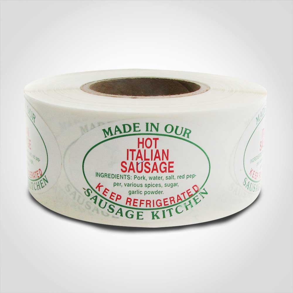 Hot Italian Sausage Label - 1 roll of 500 (500147)