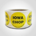 iowa chop label butcher meat sticker