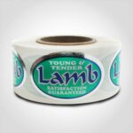 lamb young and tender label sticker