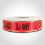 lean ground beef butcher meat label sticker