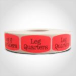 leg quarters label butcher meat sticker