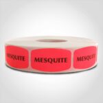 mesquite label with red background sticker