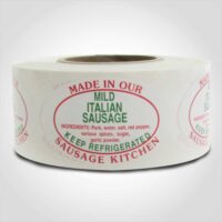 Mild Hot Italian Sausage Label - 1 roll of 500 (500148)