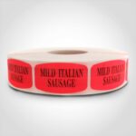 mild italian sausage label butcher meat sticker