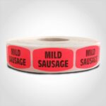 mild sausage label butcher meat sticker