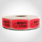 minute steak butcher meat label sticker
