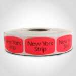 new york strip butcher meat label sticker