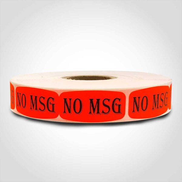 No MSG Day-Glo Label - 1000 Pack (512918)