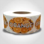 orange label sticker