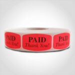 paid thank you label sticker