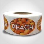peach label sticker