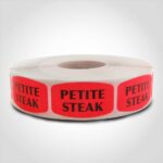petite steak label butcher meat sticker