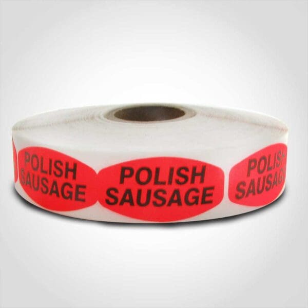 Polish Sausage Label, Butcher Sticker - 1000/roll