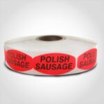 polish sausage butcher meat label sticker