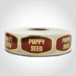 poppy seed label sticker