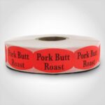 pork butt roast label butcher meat sticker