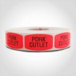 pork cutlet label butcher meat sticker
