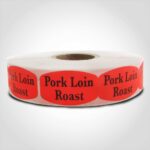 pork loin roast label butcher meat sticker