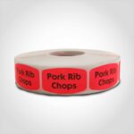 pork rib chops label butcher meat sticker